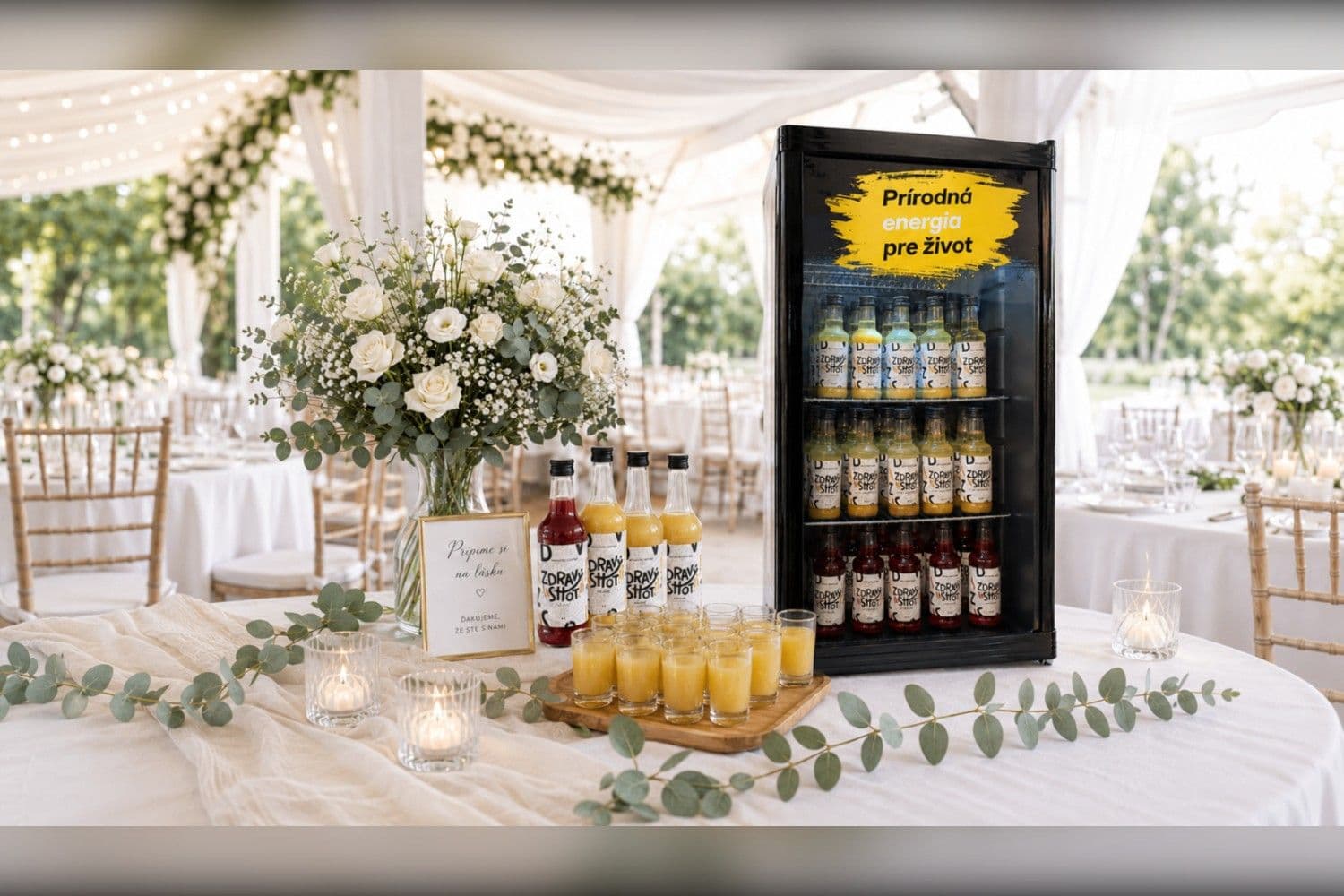Catering Zdravých shotov s chladničkou